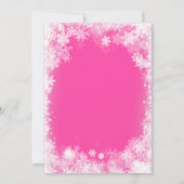 19e verjaardagsfeestje Winter Wonderland Roze Kaart (Achterkant)