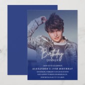 19e verjaardagsuitnodiging Verjaardagsdiner Foto M Kaart (Voorkant / Achterkant)