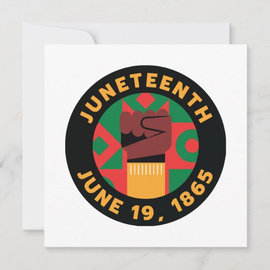 19e viering van vrijheid en vrijheid kaart (Voorkant)