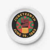 19e viering van vrijheid en vrijheid papieren bordje (Voorkant)