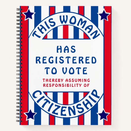 19e wijziging Stemming voor overwinning van vrouwe Notitieboek (Voorkant)