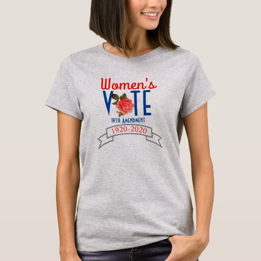 19e wijziging Stemming voor vrouwen T-Shirt (Voorkant)