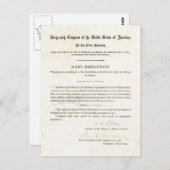 19e wijziging van de grondwet van de Verenigde Sta Briefkaart (Voorkant / Achterkant)