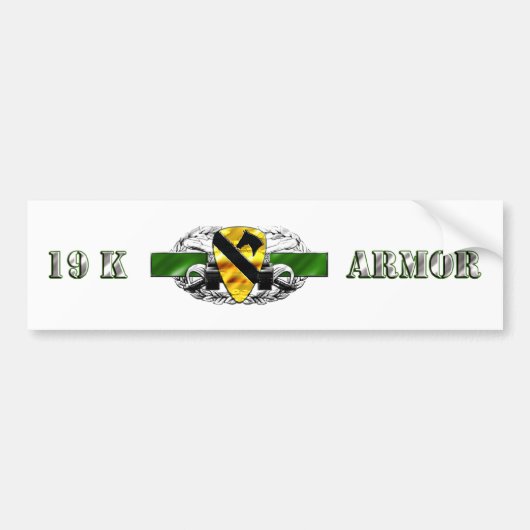 19K 1e Cavalry Division Bumpersticker (Voorkant)