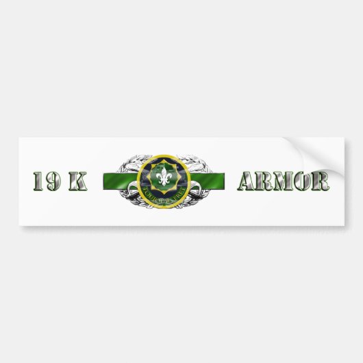 19K 2e gepantserd calamiteitenpatroon Bumpersticker (Voorkant)