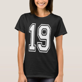 19th Birthday College Number T-shirt
