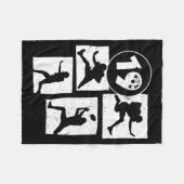 19th Birthday Retro American Football 19 Years Old Fleece Deken (Voorkant (Horizontaal))