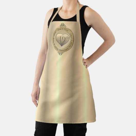 19th Bronze Anniversary All-Over Print Apron Schort (Insitu)