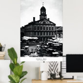 19th C. Fanueil Hall, Boston Massachusetts Poster (Thuiskantoor)