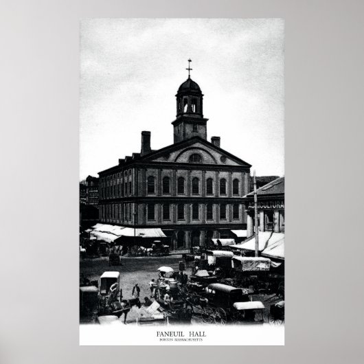 19th C. Fanueil Hall, Boston Massachusetts Poster (Voorkant)