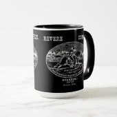 19th C. Revere Coffee of Boston, grijs Mok (Voorkant rechts)