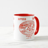 19th C. Revere Koffie van Boston, rood Mok (Voorkant rechts)