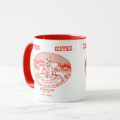 19th C. Revere Koffie van Boston, rood Mok (Voorkant links)