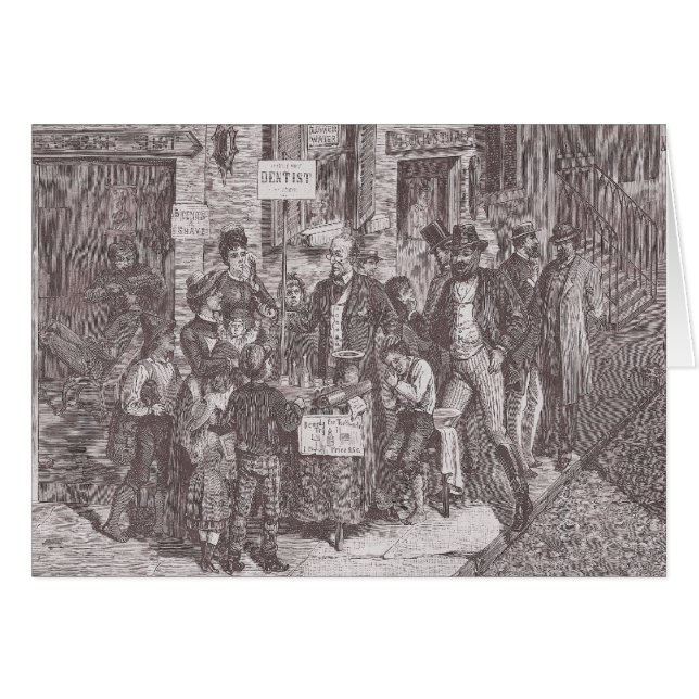 19th Century Street Dentist in New York - Antiek (Voorkant Horizontaal)