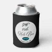 19th Hole Bar Gepersonaliseerde Golf Ball Design B Blikjeskoeler (Blikje Voorkant)