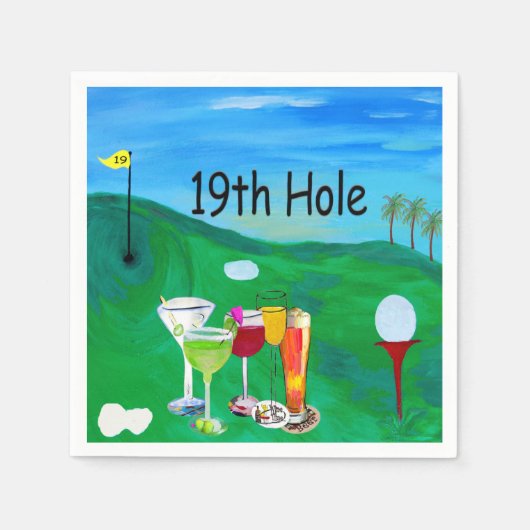 19th hole golf servetten (Voorkant)