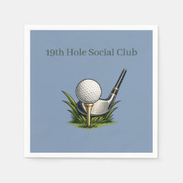 19th Hole Social Club Golf Cocktail Servetten
