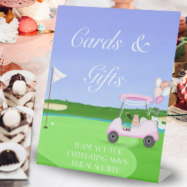 19th Hole Vrijgezellenfeest Golf Kaarten & Geschen Reclamebord Met Voetstuk