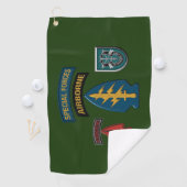 19th Special Forces Group Aangepast Ontwerp Golfhanddoek (Insitu)