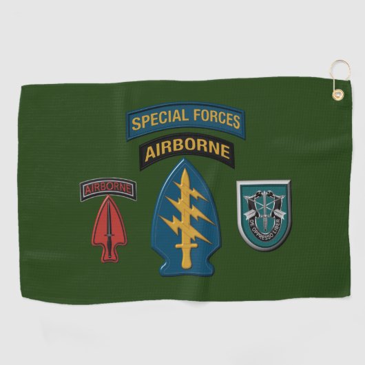 19th Special Forces Group Aangepast Ontwerp Golfhanddoek (Horizontaal)