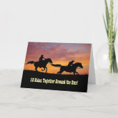 19th Wedding Anniversary Cute and Fun Country Kaart (Voorkant)