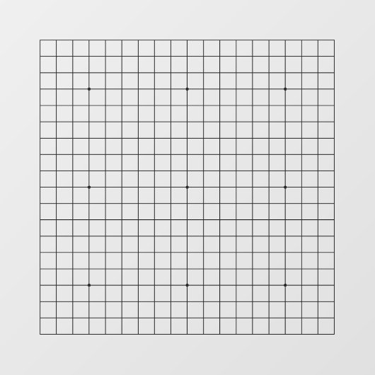 19x19 demo Goban 200% schaalbare cling Raamsticker (Vel)