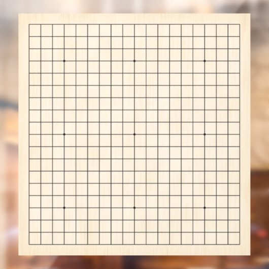 19x19 Goban Bord Cling Decal (Vel 2)