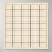 19x19 Goban Bord houten  achtergrond Poster (Voorkant)