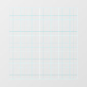 19x19 Goban Lichtblauw Transparant Cling Decal (Vel)