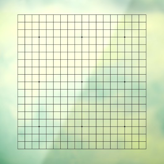 19x19 Goban Transparant Cling Decal (Vel 3)