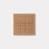 19x19 Miniatuur Goban Bruin Houtkorrel Post-it® Notes (Voorkant)