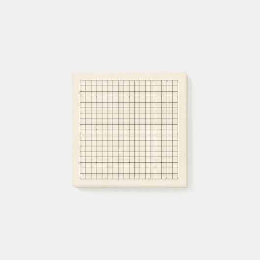 19x19 Miniatuur Goban Licht Houtstructuur Post-it® Notes (Voorkant)