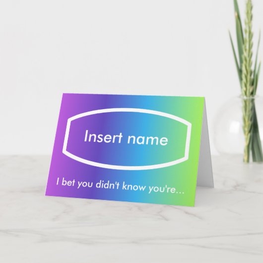 1.000.000.000 seconden kaart (gepersonaliseerde vo (Voorkant)