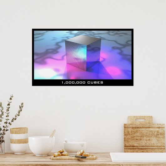 1.000.000 kubussen poster (Keuken)