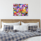 1.000 Origami kranen 20 "x 16"Verpakt Canvas Afdruk (Insitu (Slaapkamer))