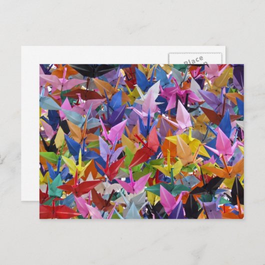 1.000 Origami Paper Cranes Briefkaart (Voorkant / Achterkant)