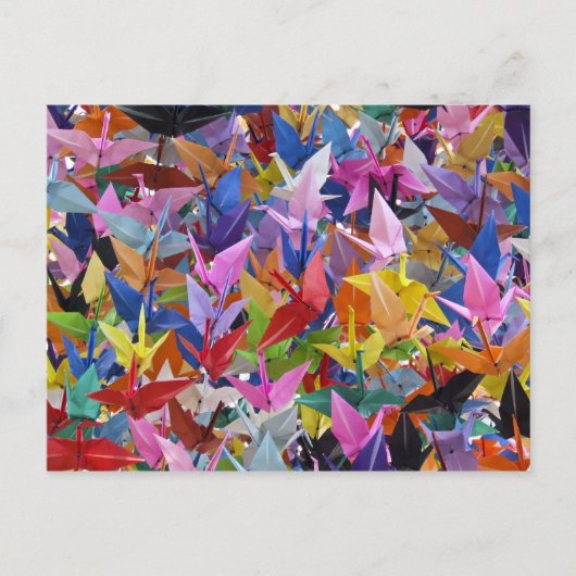1.000 Origami Paper Cranes Briefkaart (Voorkant)
