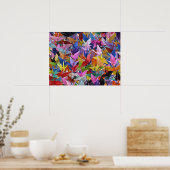 1.000 Origami Paper Cranes Poster (Keuken)