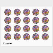 1.000 Origami papieren kranen Foto Ronde Sticker (Vel)