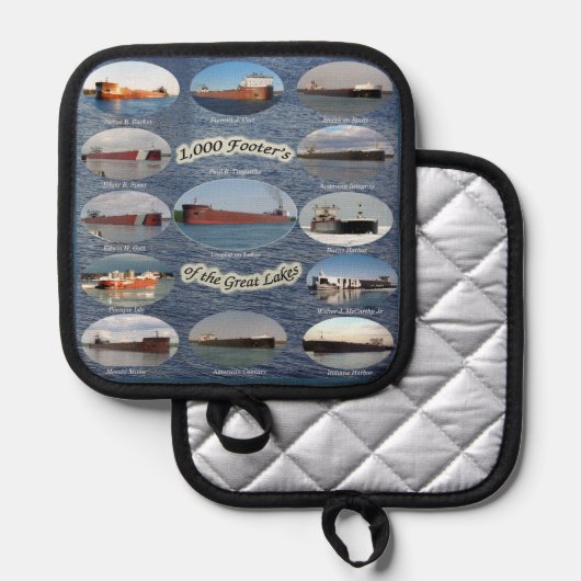 1.000 voet op Great Lakes Pot Holder Pannenlap (Voorkant / Achterkant)