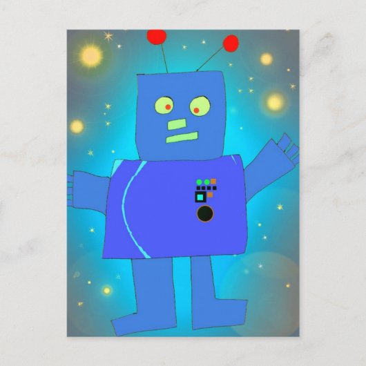 1-01 robot briefkaart (Voorkant)