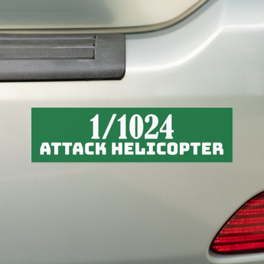 1/1024 Attack Helicopter Elizabeth Warren Bumpersticker (Op auto)