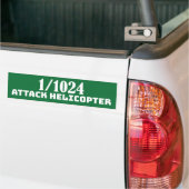 1/1024 Attack Helicopter Elizabeth Warren Bumpersticker (Op Truck)
