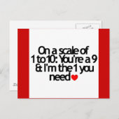 1-10 JE NEGEN DAT IK DE 1 BEN DIE JE NODIG HEBT BRIEFKAART (Voorkant / Achterkant)