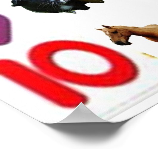 1 - 10 Nummers Poster (Hoek)