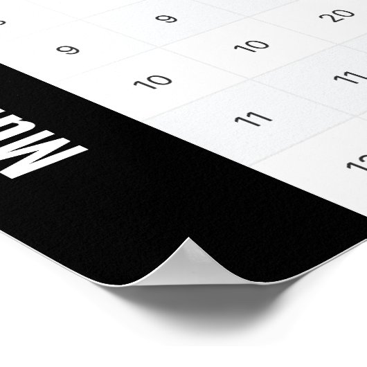 1-12 Tafelkaart Poster (Hoek)