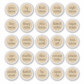 1.14" Kraft Cosmetische Jar Cream Balm Sticker (Voorkant)