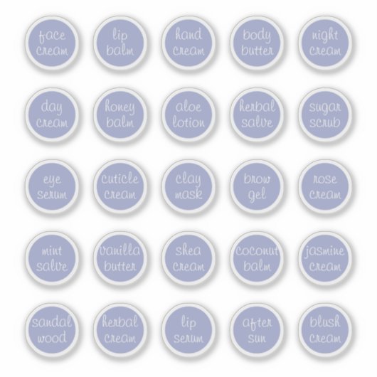 1.14" Lavendel Mini Cosmetische Potje Sticker (Voorkant)