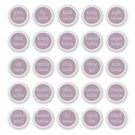1.14" Lavendel  Mini Cosmetische Potje Sticker (Voorkant)