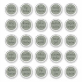 1.14" Sage Green Custom Cosmetische Jar Cream Balm Sticker (Voorkant)